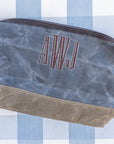 Personalized Waxed Canvas Dopp Kit