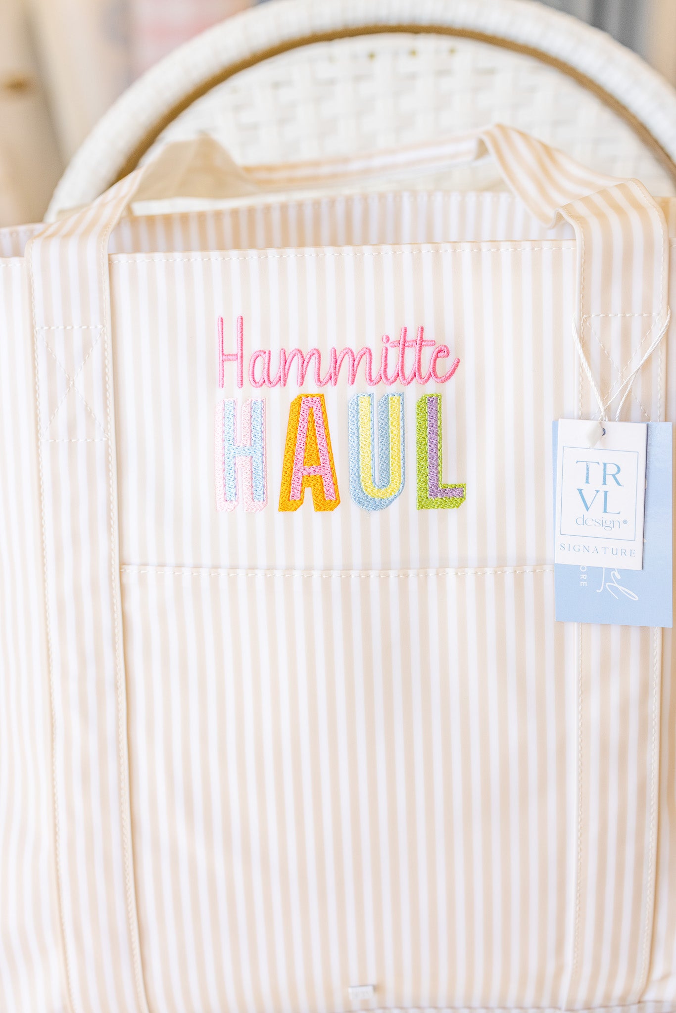 Pimlico Stripe Sand Jumbo Tote
