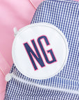 Gingham White Round Case
