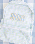 Classic Plaid Green Full-Size Backpacker Backpack