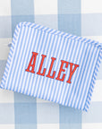 Pimlico Stripe Chambray Medium Roadie Pouch