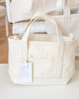 Natural Mini Tote Coated Canvas