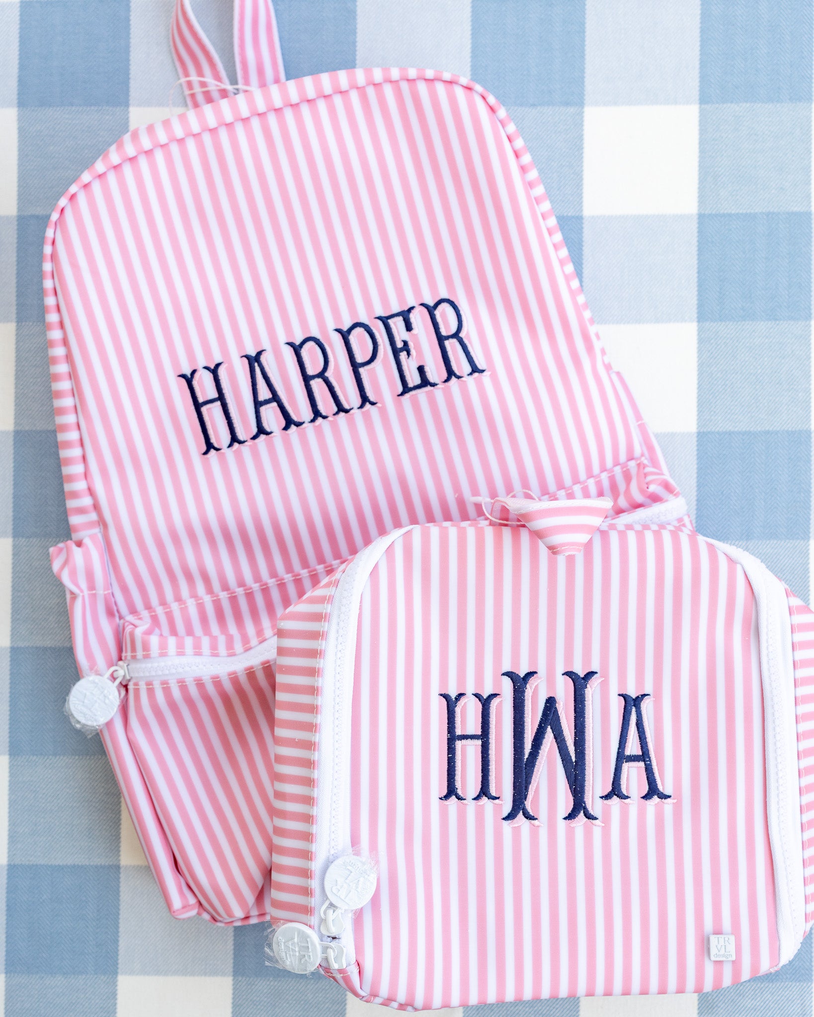 Pimlico Stripe Dusty Rose Round Case