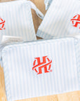Pimlico Stripe Blue Personalized Small Roadie Pouch