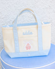 Ballet Gingham Mist Mini Tote Coated Canvas