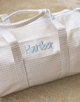 Gingham Khaki (New color) Weekender Duffel Bag