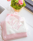 Personalized Knit Blanket with Border (Multiple Colors)