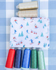 Coated Canvas Ski Medium Roadie Pouch