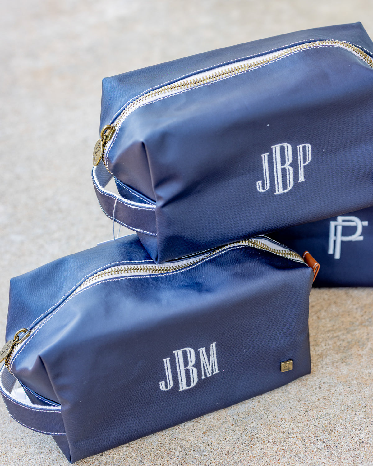 Coated Canvas Navy Dopp Kit
