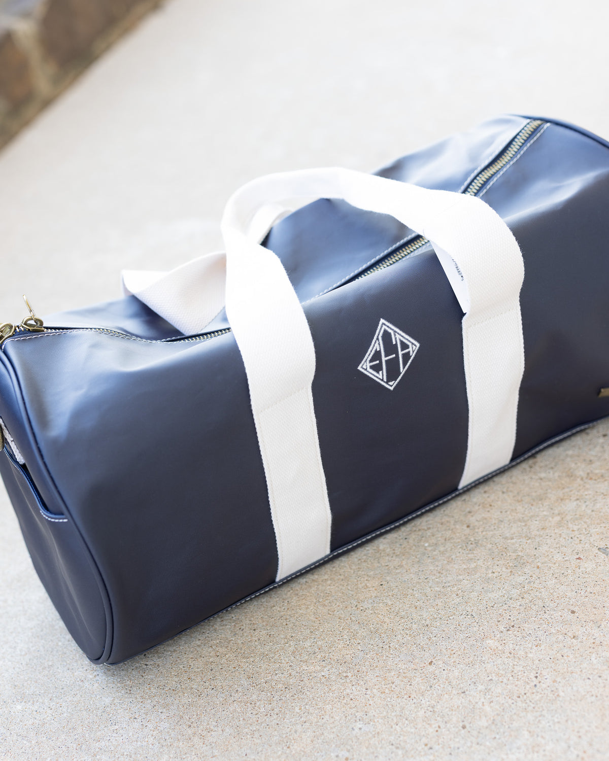Lake Blue Coated Canvas Large Roll Duffel