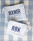 Pimlico Stripe Blue Personalized Small Roadie Pouch