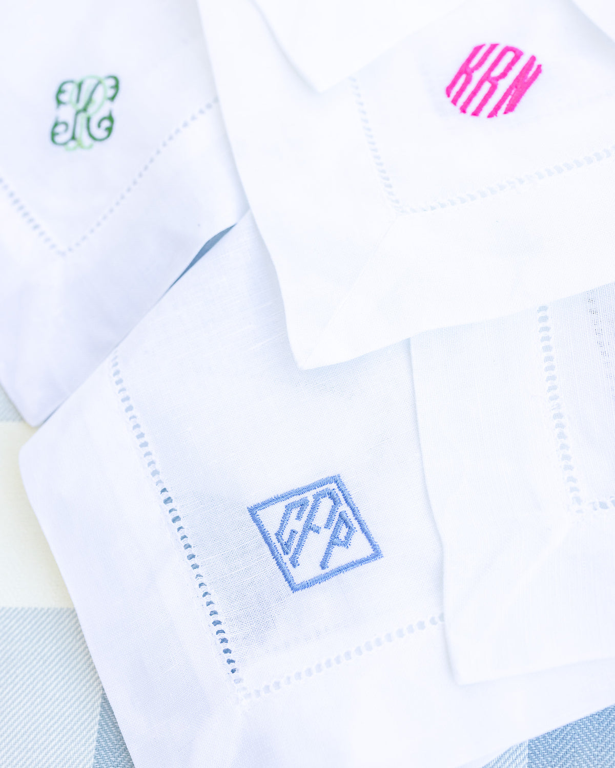 "Tastefully Tiny" Monogram Dinner Napkins (Set of 4)