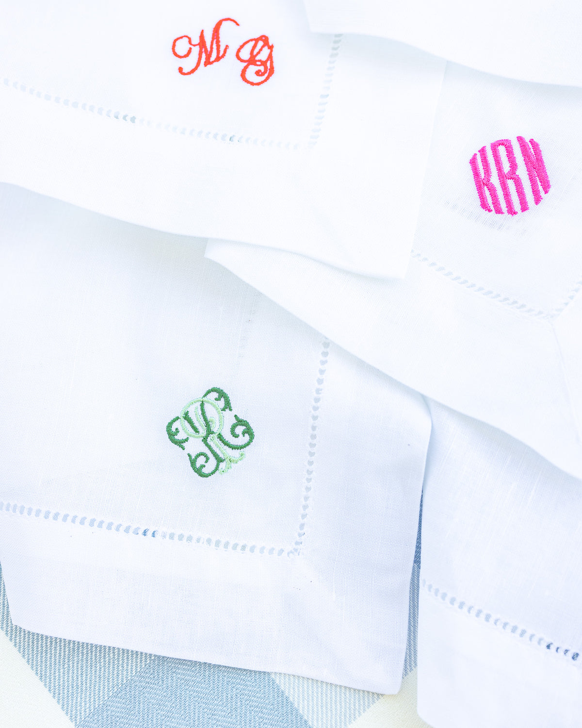 "Tastefully Tiny" Monogram Dinner Napkins (Set of 4)
