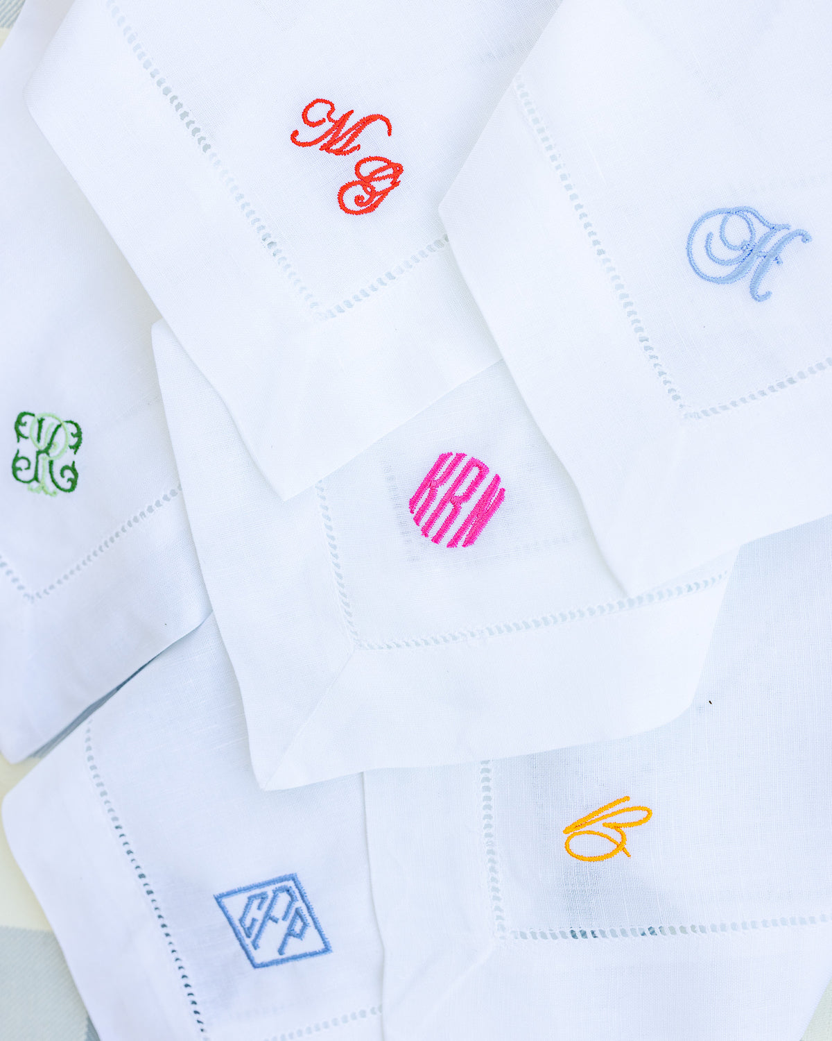 "Tastefully Tiny" Monogram Dinner Napkins (Set of 4)
