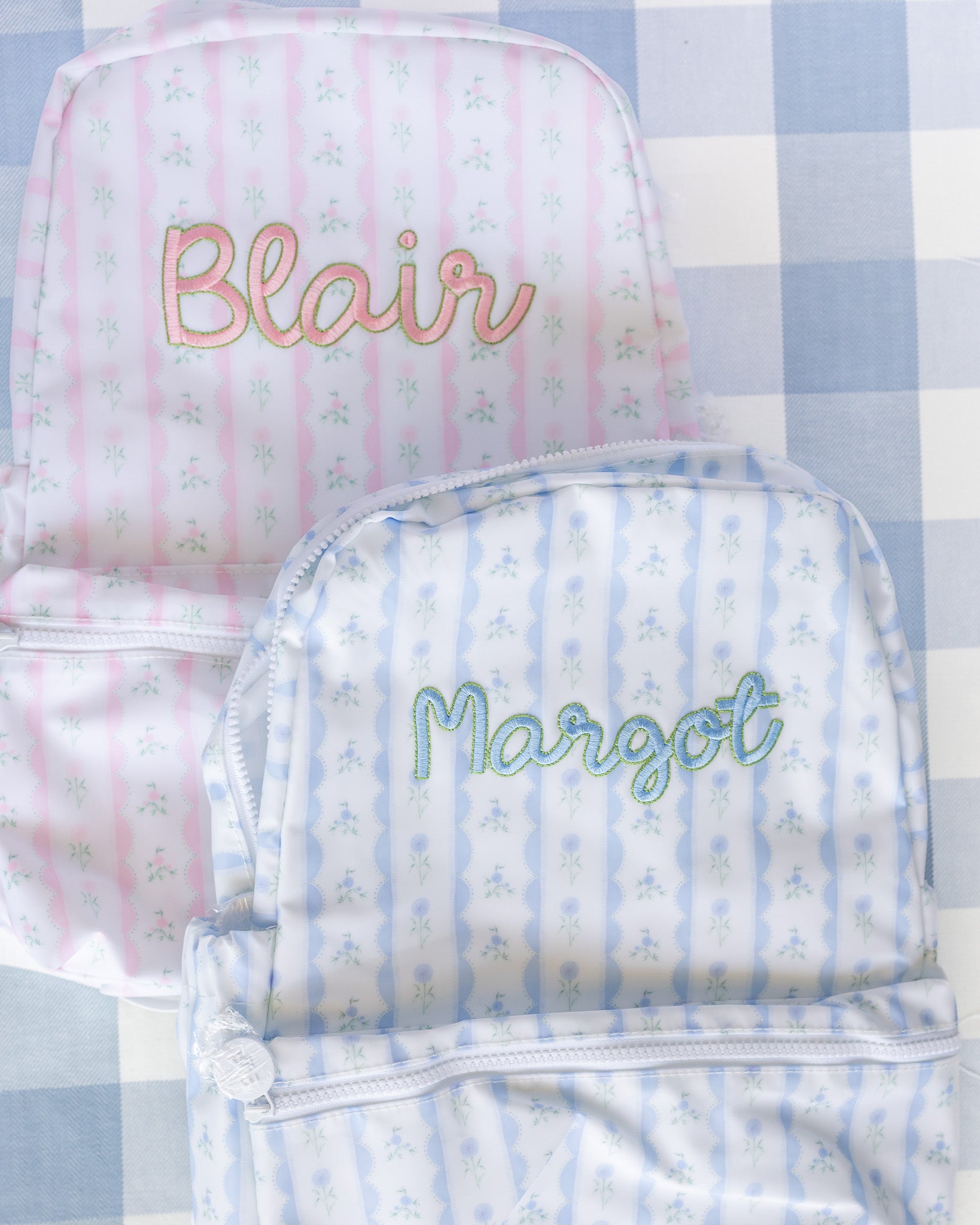 Ribbon Floral Blue Full-Size Backpacker