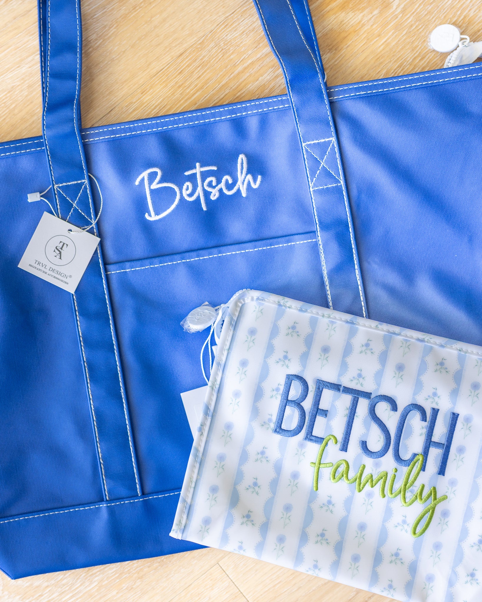 Ribbon Floral Blue Mini Backer Backpack