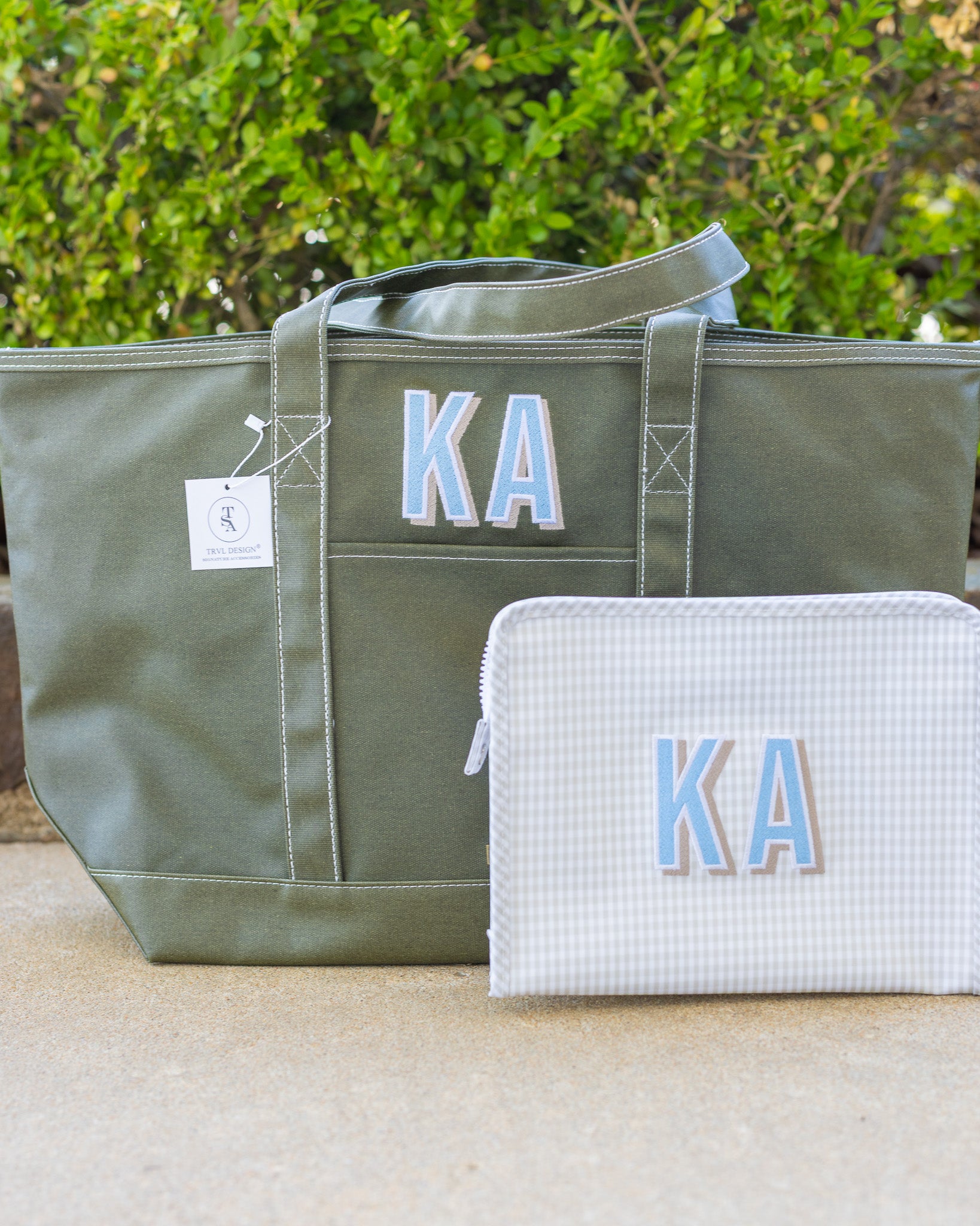 Pearl Gray Gingham Full-Size Backpacker