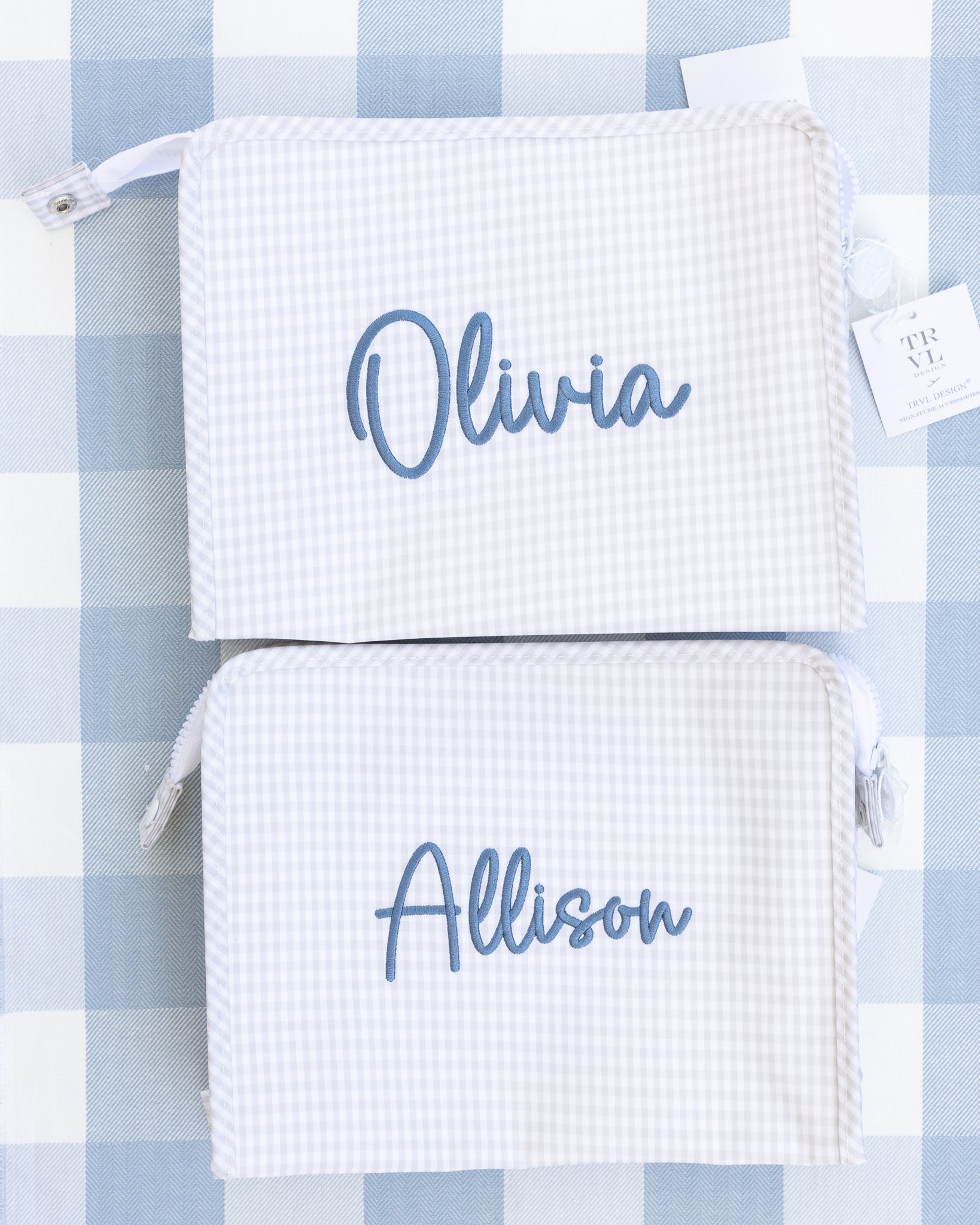 Pearl Gray Gingham Full-Size Backpacker