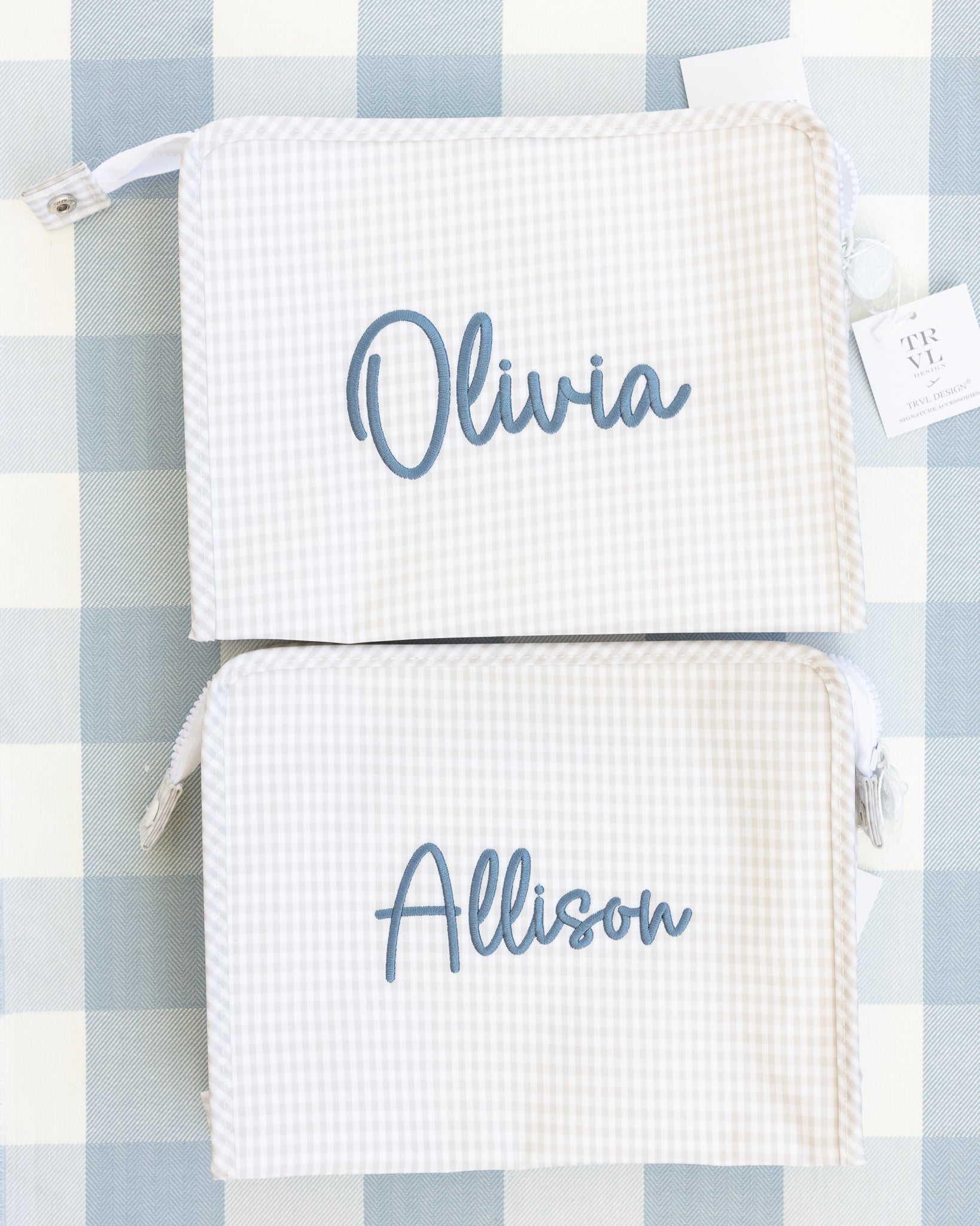 Pearl Gray Gingham Full-Size Backpacker