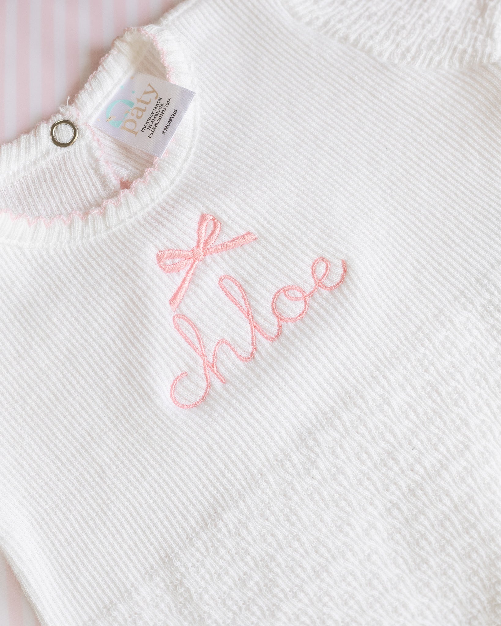 Monogrammed Paty Luxury Knit Newborn Gown