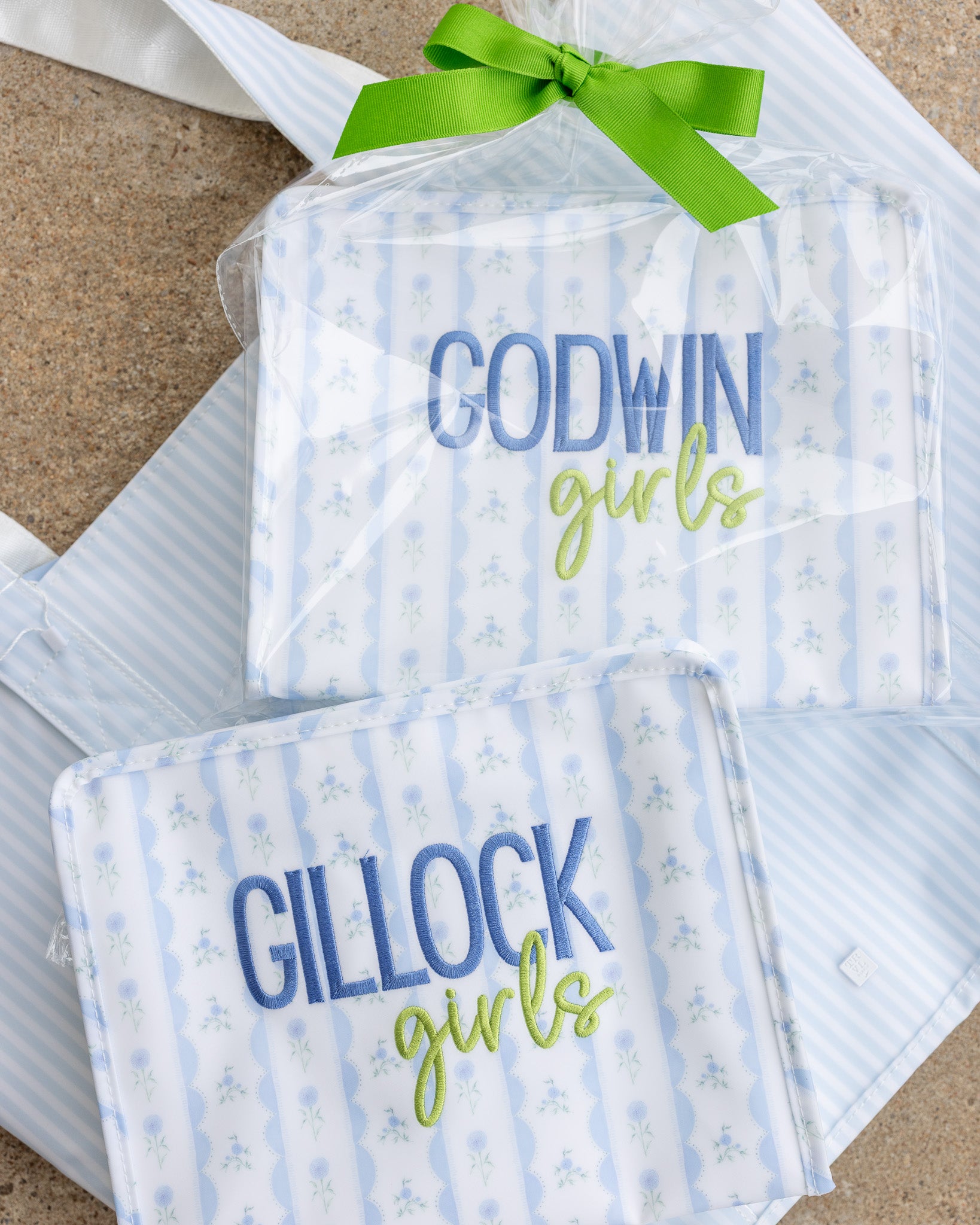 Ribbon Floral Blue Mini Backer Backpack