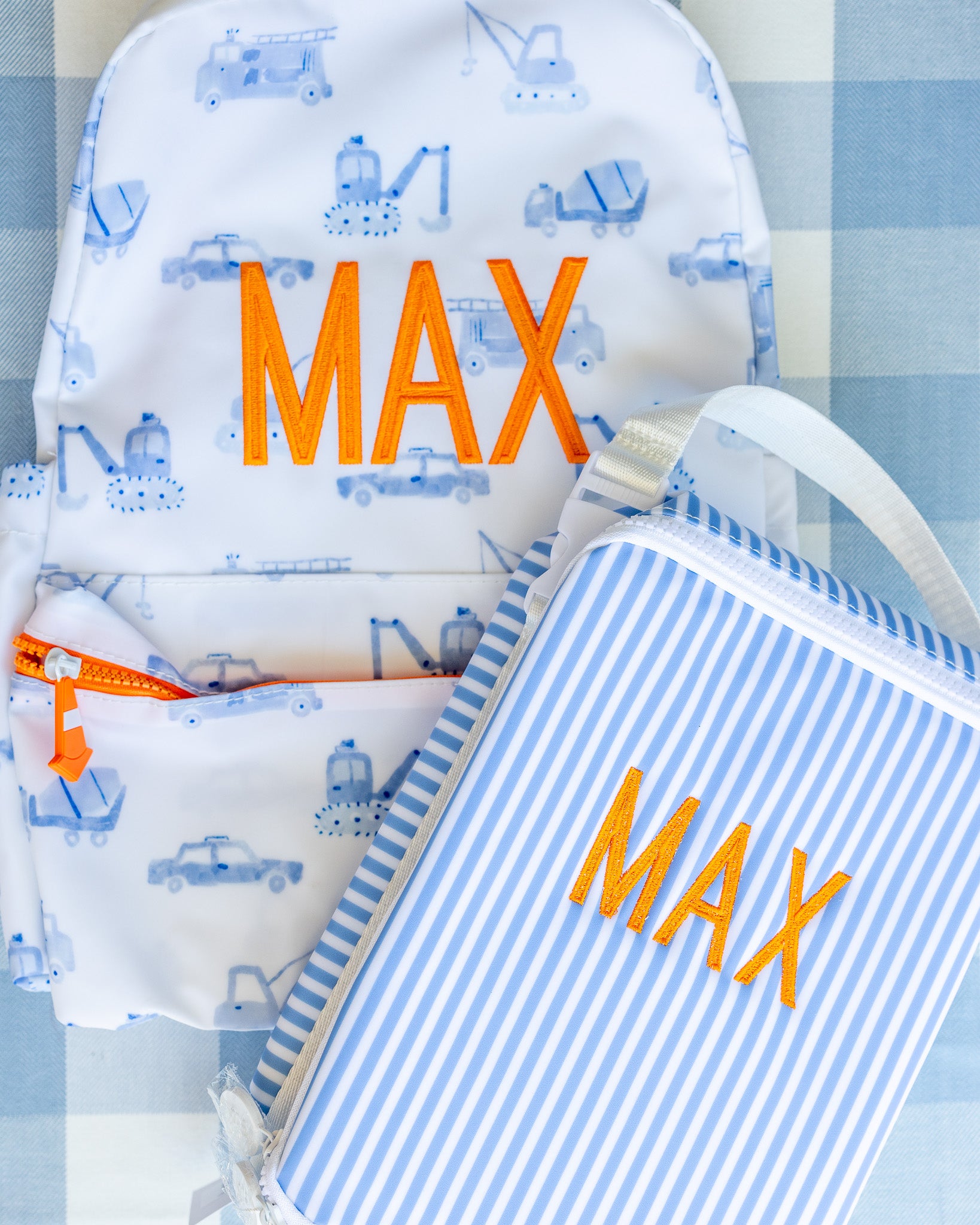 Pimlico Stripe Chambray Quilted Wipeable Canvas Go Go Tote