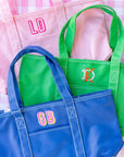 Lake Blue TRVL Medium Tote Coated Canvas