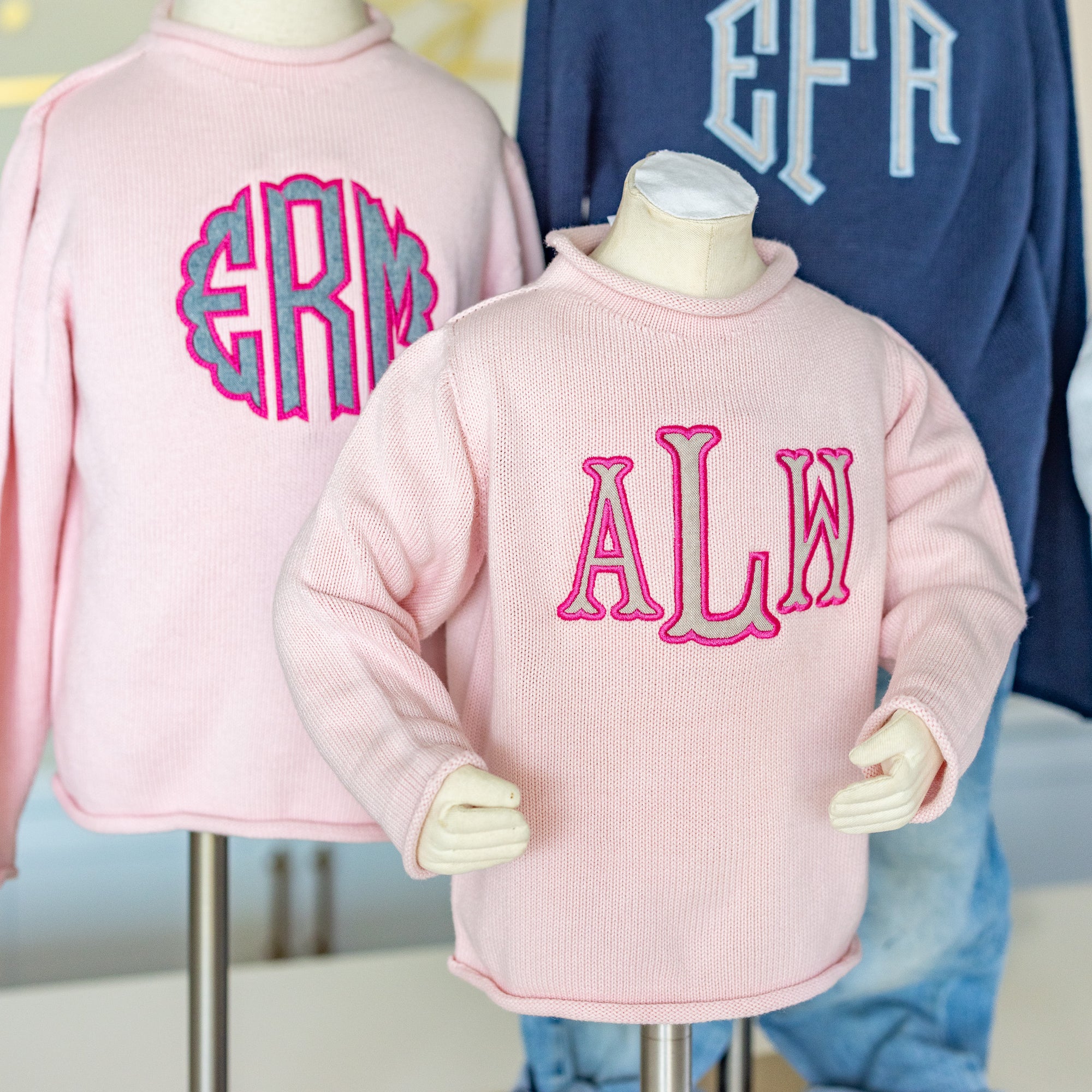 Jumbo Monogram Rollneck Sweater