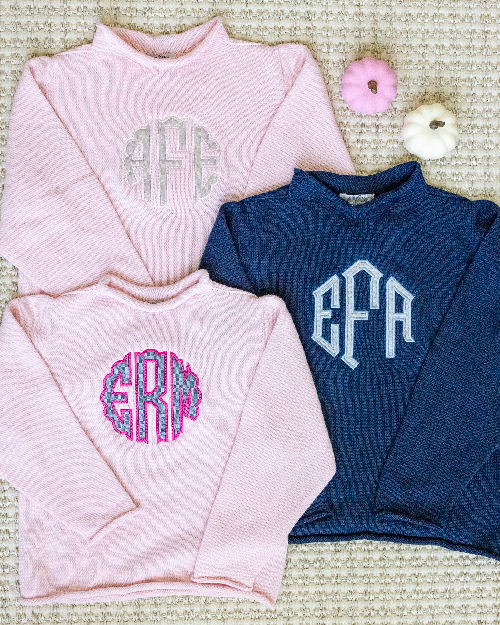 Jumbo Monogram Rollneck Sweater