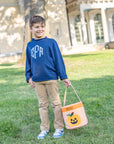 Personalized Orange Large Trick or Treat Bucket