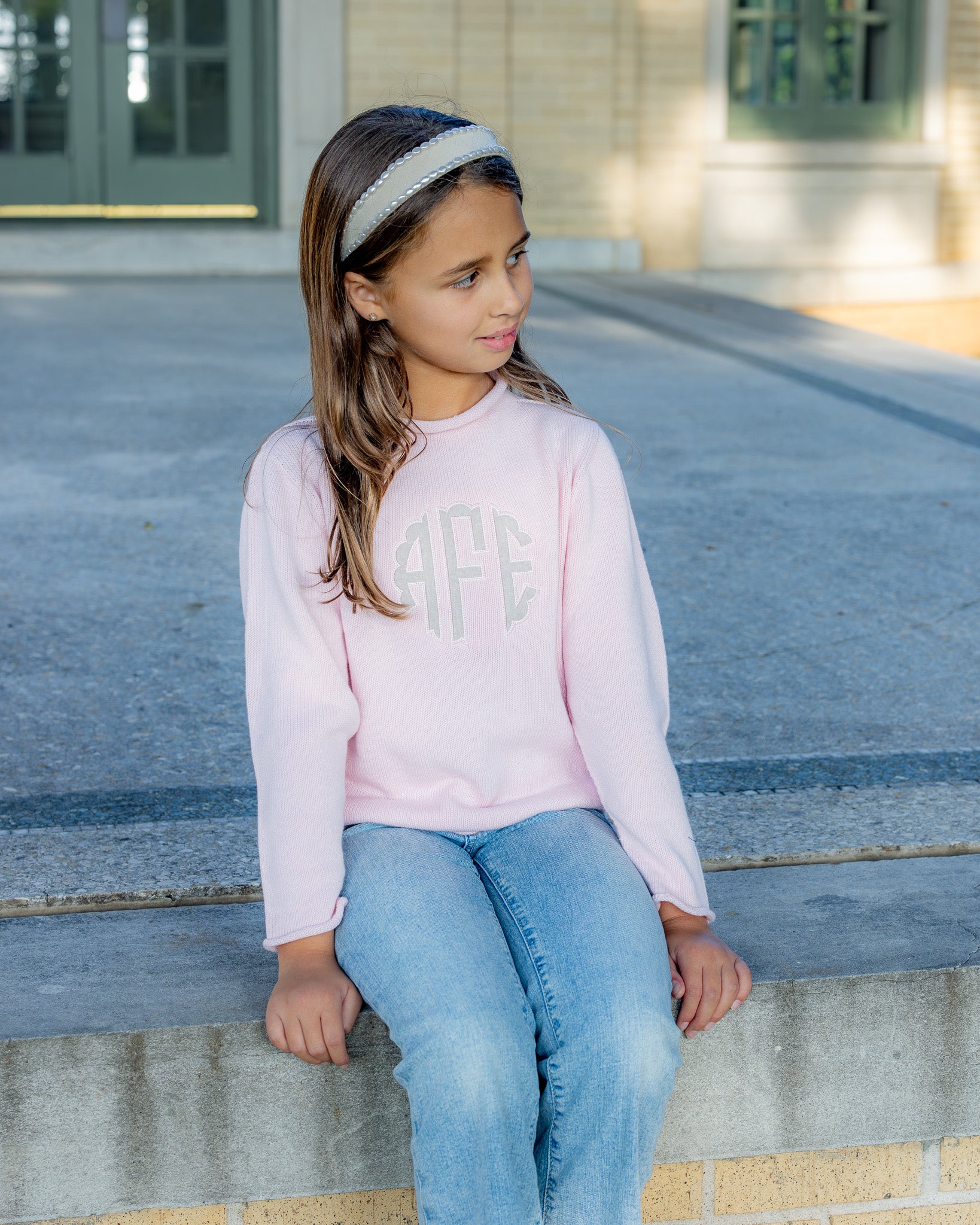 Jumbo Monogram Rollneck Sweater