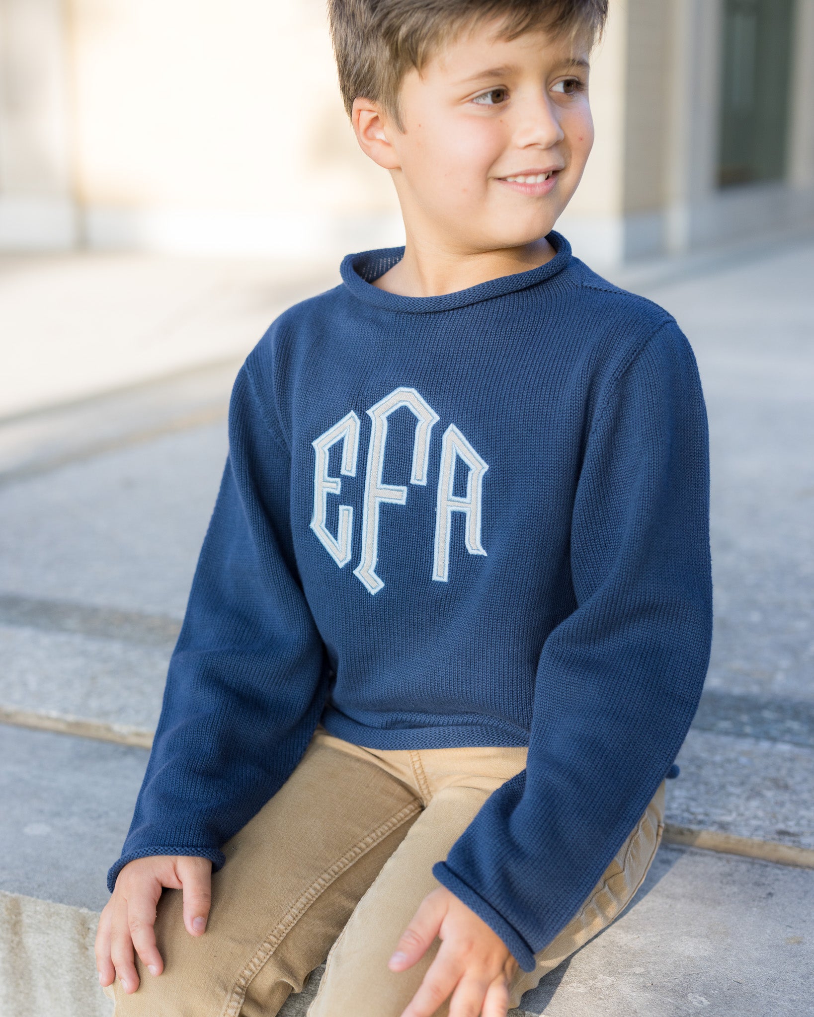 Jumbo Monogram Rollneck Sweater