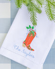 Personalized Christmas Boot Guest Towel