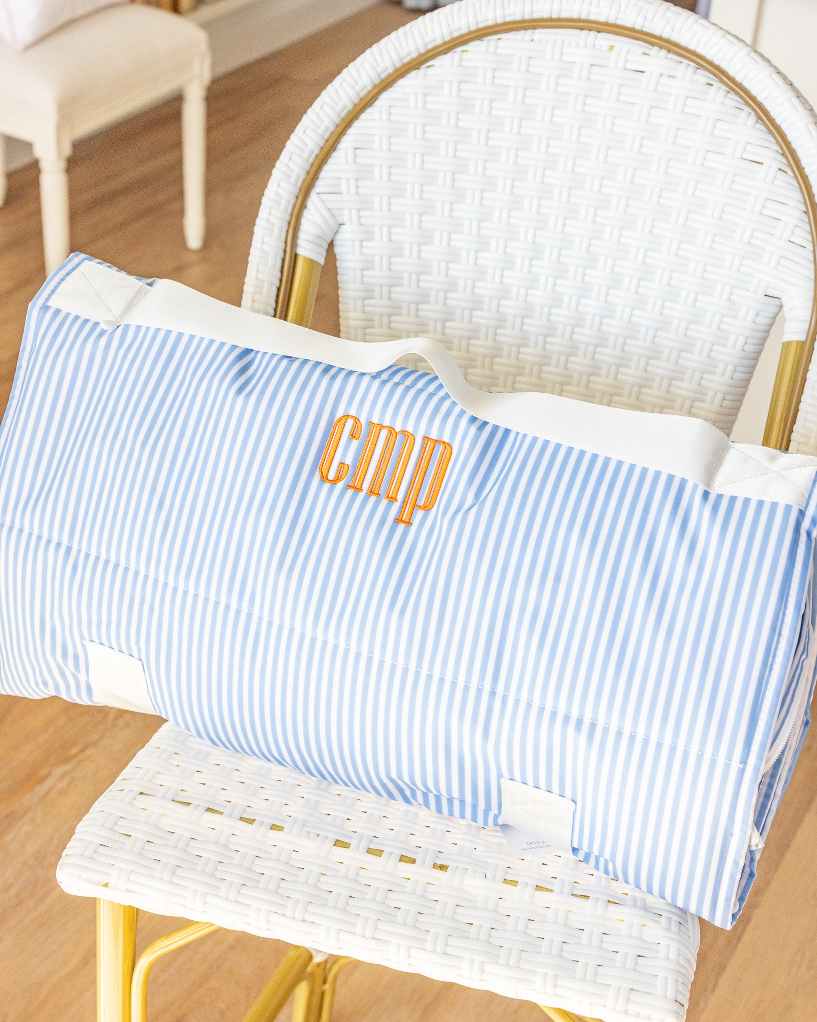 Pimlico Stripe Chambray Quilted Wipeable Canvas Go Go Tote