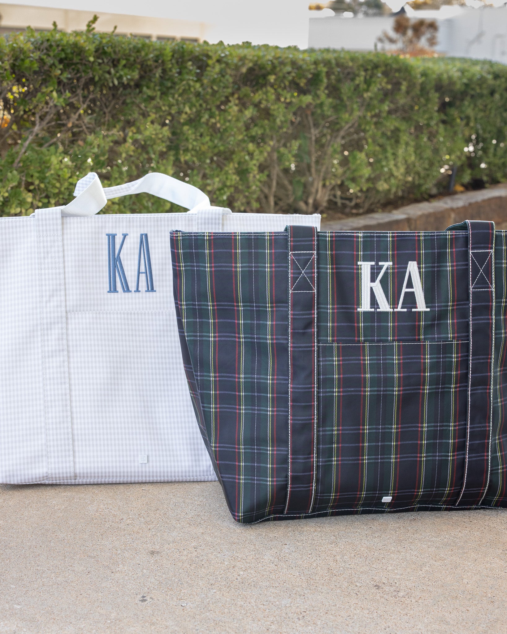 Pearl Gray Gingham Full-Size Backpacker