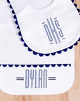 Massey Heirloom Personalized Baby Bib and Burp Cloth Set
