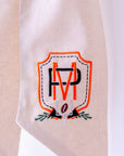 Personalized Football Natural Linen Wreath Sash