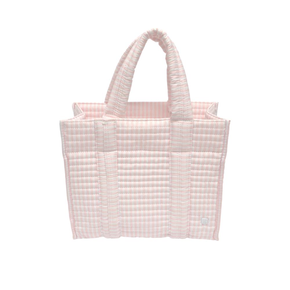 Pimlico Stripe Pink Quilted Wipeable Canvas Mini Go Go Stroller Tote