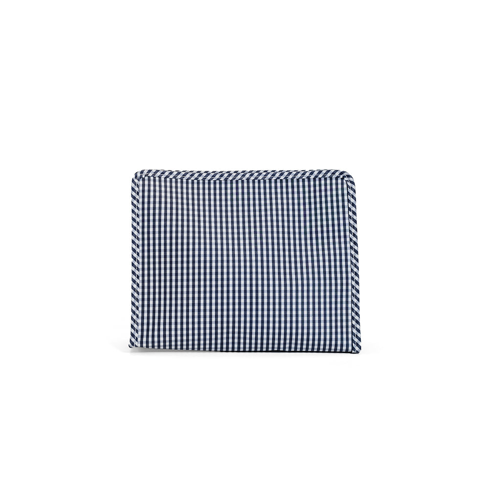 Gingham Navy Large Roadie Pouch Bag