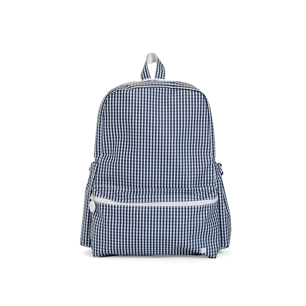 Navy Gingham Full-Size Backpacker