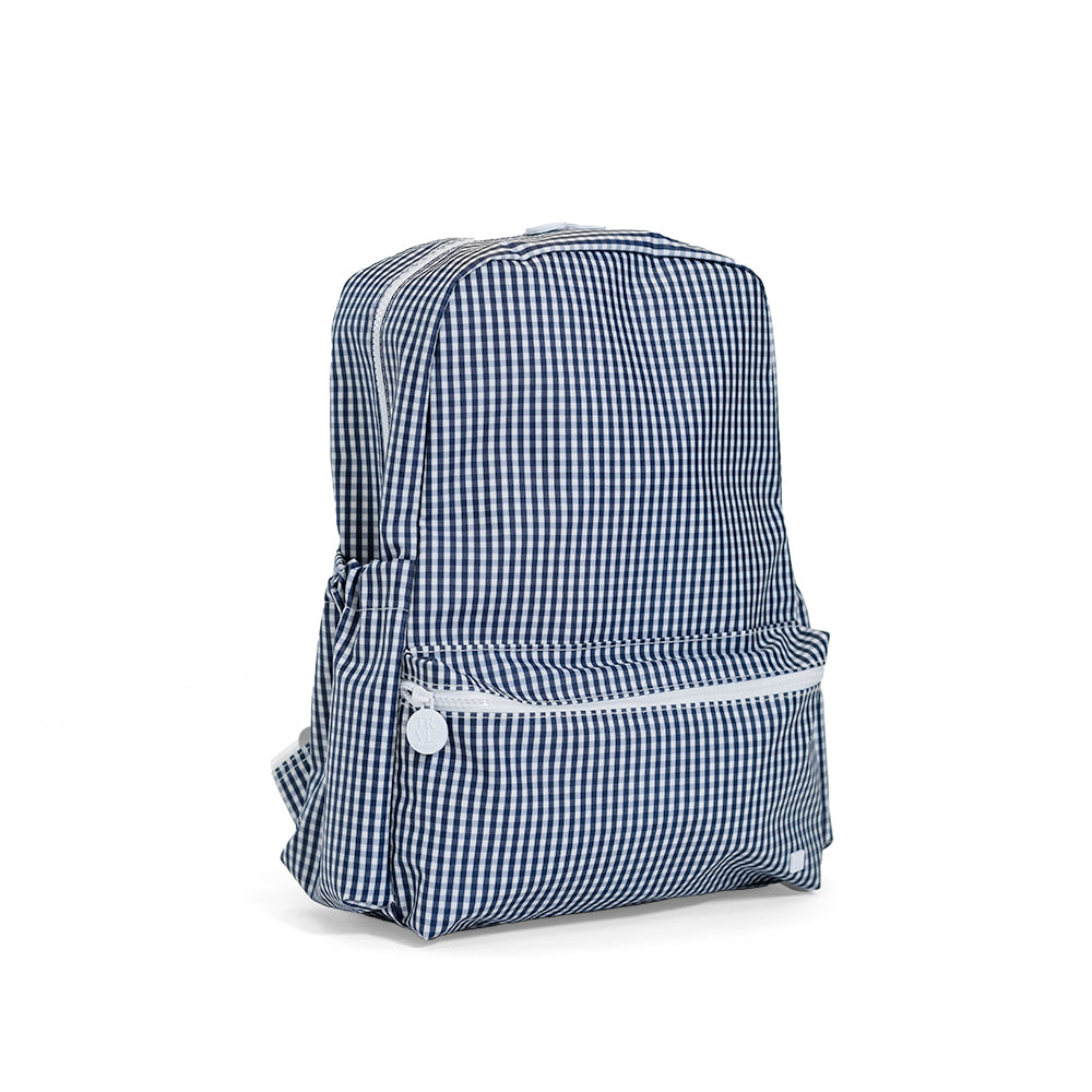 Navy Gingham Full-Size Backpacker