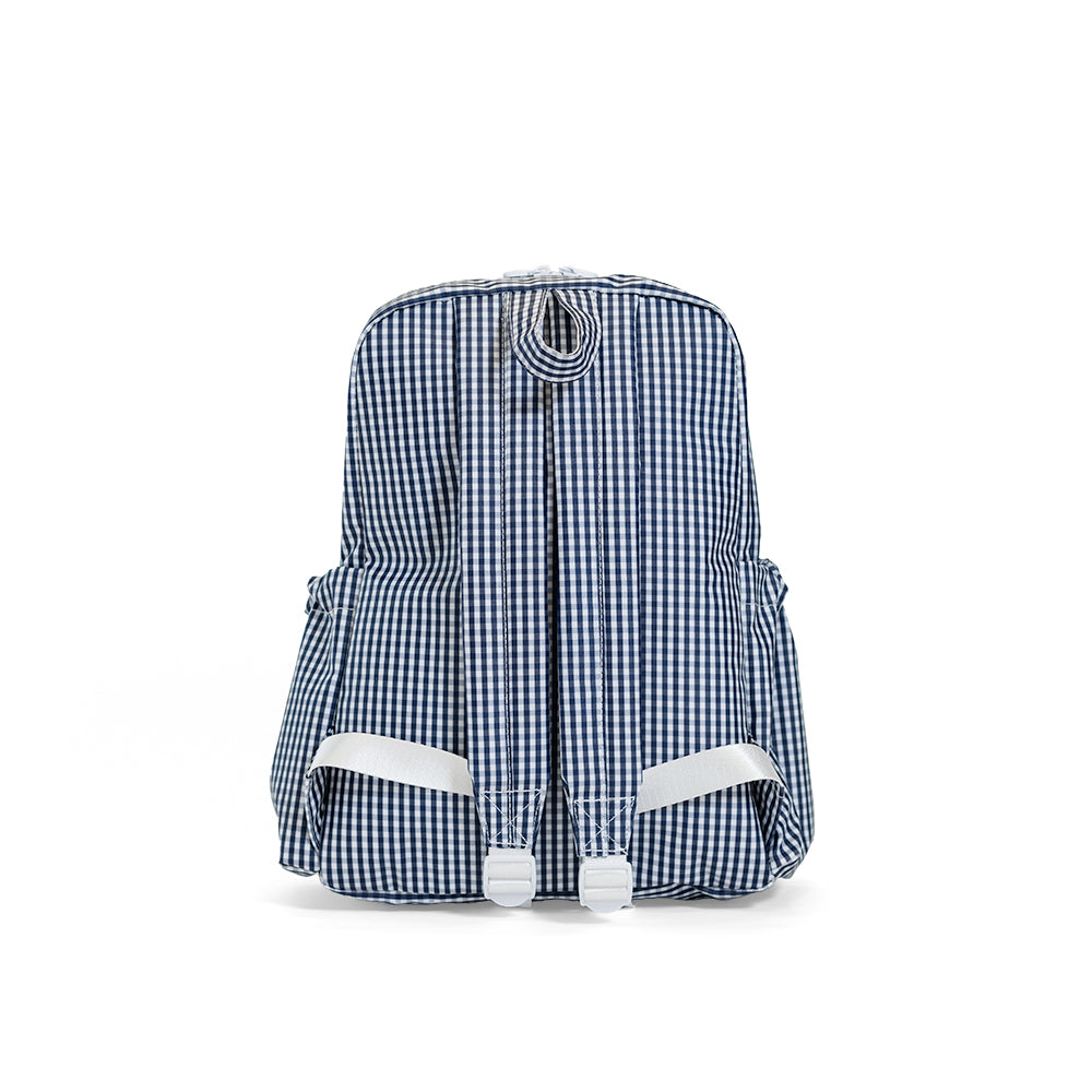 Navy Gingham Full-Size Backpacker