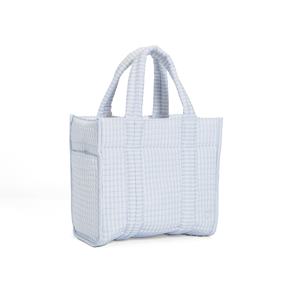 Pimlico Stripe Blue Quilted Wipeable Canvas Mini Go Go Stroller Tote