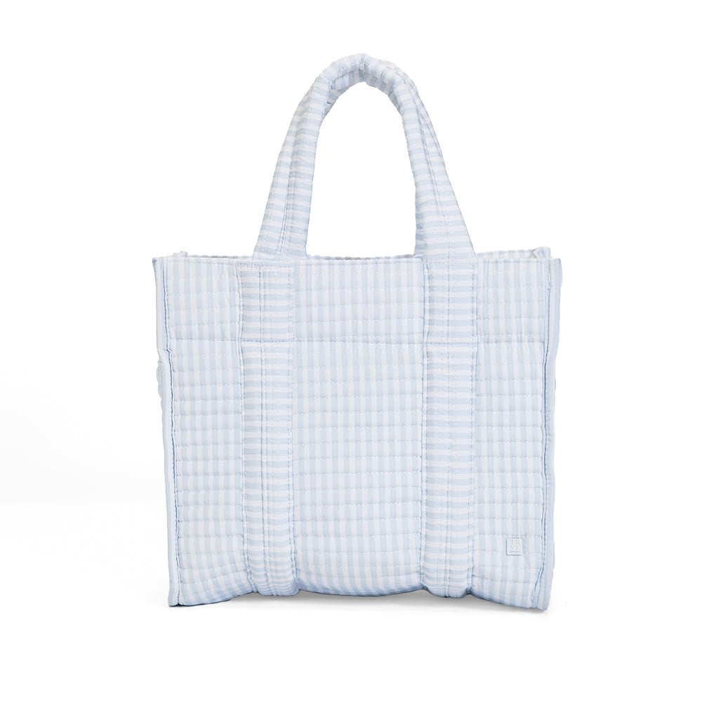 Pimlico Stripe Blue Quilted Wipeable Canvas Mini Go Go Stroller Tote