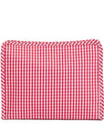 Gingham Red Large Roadie Pouch Bag