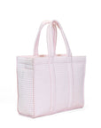 Pimlico Stripe Pink Quilted Wipeable Canvas Go Go Tote