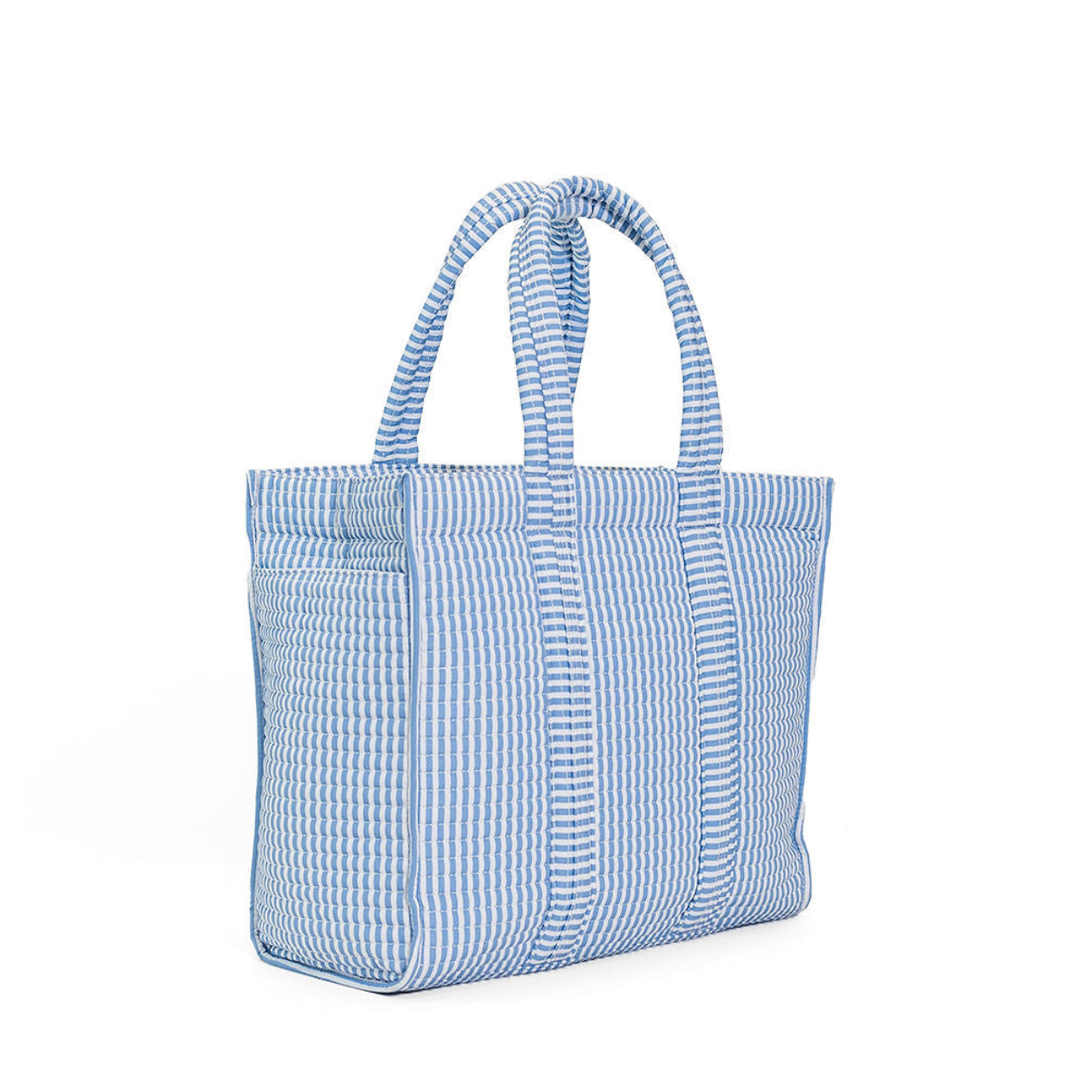 Pimlico Stripe Chambray Quilted Wipeable Canvas Go Go Tote