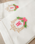Holiday Trellis Personalized Guest Towel