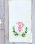 Lily of the Valley Wreath Personalized Guest Towel