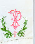 Lily of the Valley Wreath Personalized Guest Towel